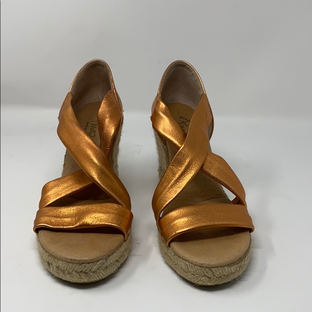 Anthropologie Pima 2 wedge sandals 38